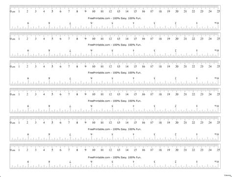 Millimeter Printable Ruler