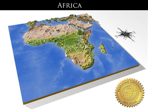 Africa High resolution 3D relief maps 3D model | CGTrader