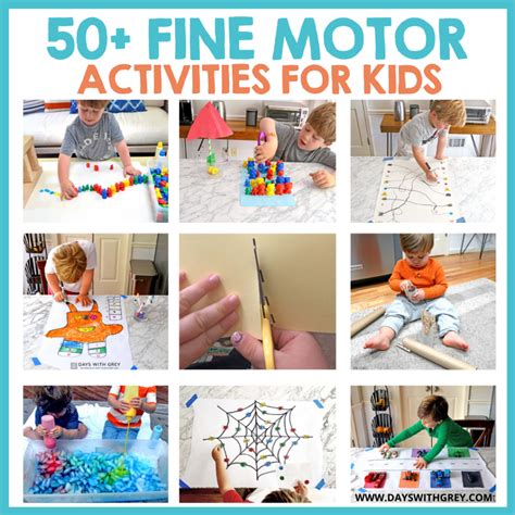 Fine Motor Activities For Children Printable