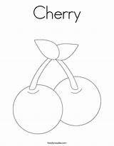 Cherry Coloring Sheet Pages sketch template