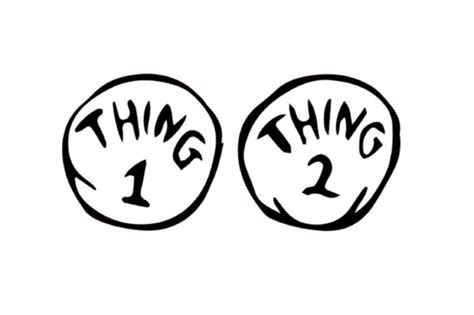 Thing 1 Thing 2 Svg Thing One Svg Thing Two Svg Dr Seuss - Etsy