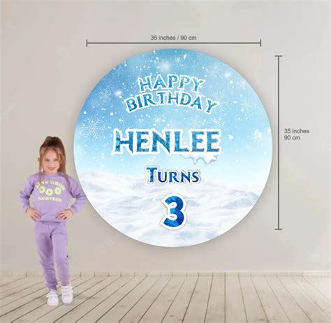 Personalize Frozen Birthday Backdrop Winter Birthday - Etsy