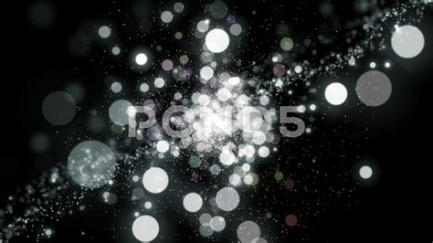 White Bokeh Black Background