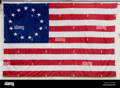 Betsy Ross American flag with 13 colonies represented Philadelphia ...