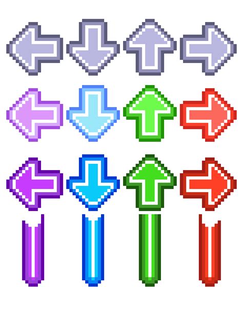 Pixilart - FNF arrow sprite sheet by FNF5731