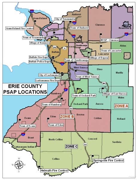 Erie County PSAP Map | Homeland Security and Emergency Services