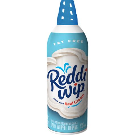 Reddi Wip Fat Free Whipped Topping Made with Real Cream, 6.5 OZ Spray ...