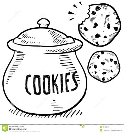 Coloring Pages | Cookie Jar Sketch Coloring Pages