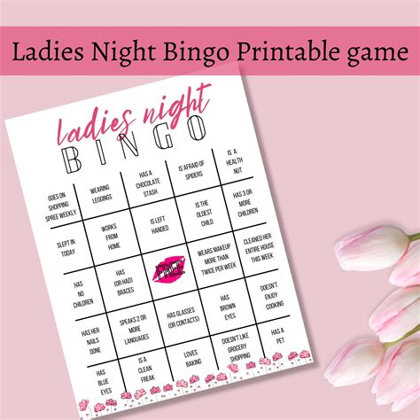 Ladies Night Bingo Girls Night Games Girls Night Out Game - Etsy