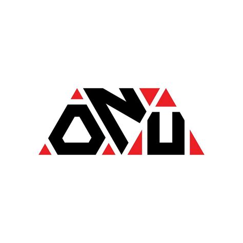 ONU triangle letter logo design with triangle shape. ONU triangle logo ...