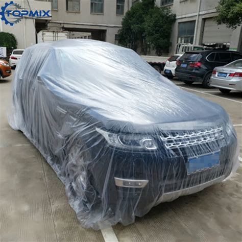 S/M/L Universal Car Covers Clear Transparent Plastic Waterproof Anti dust SUV Auto Car Cover ...