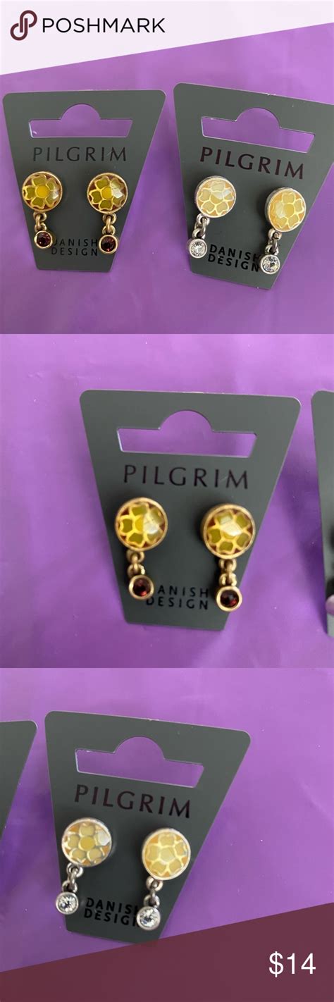 Two Pair of Pilgrim Post Earrings - Handmade European Design