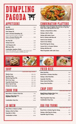 Chinese Menu Templates - Easy to Customize - MustHaveMenus