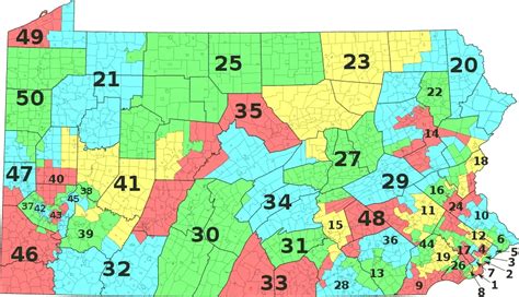 Pa State Senate Districts By Muni • Mapsof.net