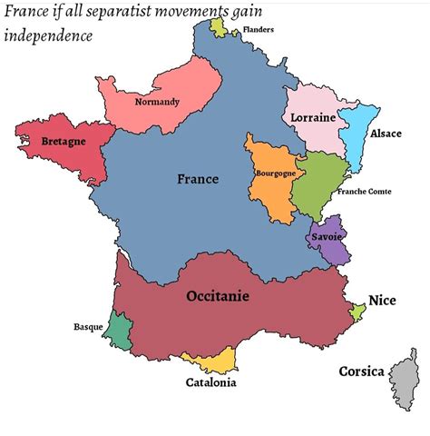 France if all separatist movements gain independence : r/MapPorn