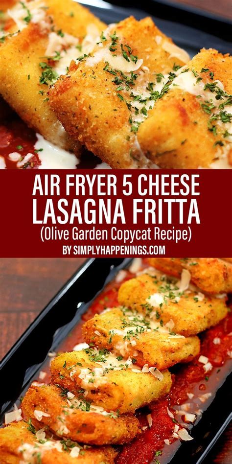 Air Fryer 5 Cheese Lasagna Fritta (Olive Garden Copycat Recipe) | Air fryer recipes healthy, Air ...