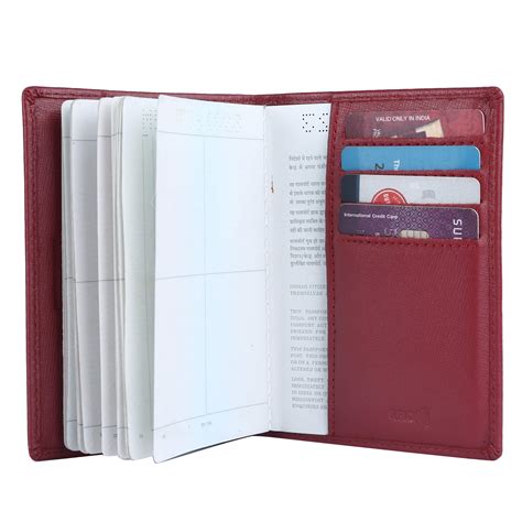 RFID Protected Slim Passport Holder - Red - Massi Miliano