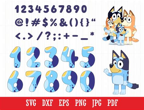 Printable Bluey Font