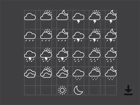 Free Vector Weather Icons (Ai) - Free Download