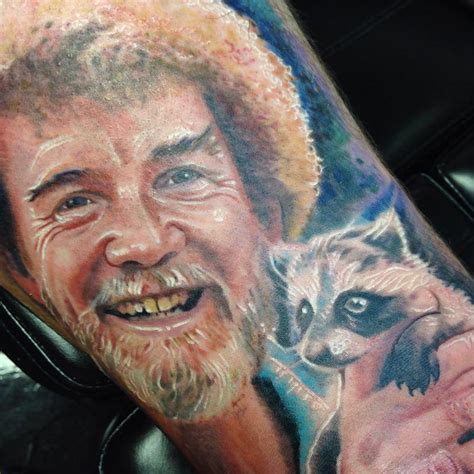 Bob Ross Tribute Tattoo by Stevie Monie : Tattoos