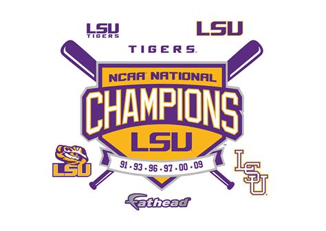 LSU Tigers Baseball National Champions Logo Wall Decal | Shop Fathead ...