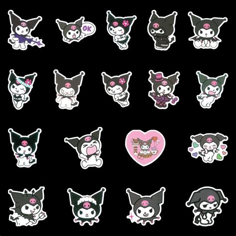 100 PCS Kuromi Stickers Pack | Etsy