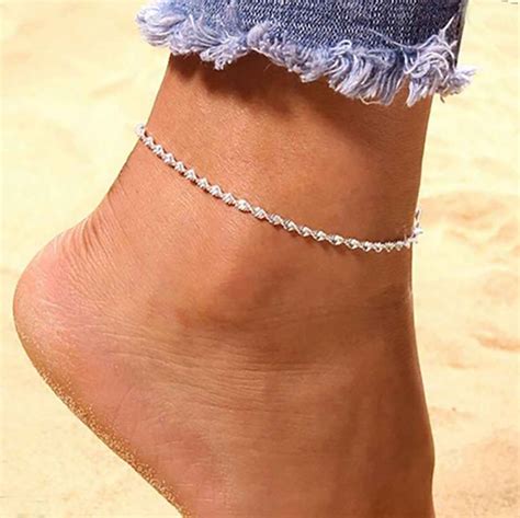 Twisted or Flat Chain Anklet Classic Anklet Ankle Bracelet | Etsy