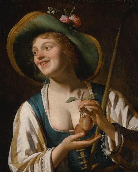 Gerrit van Honthorst - Shepherdess Holding Plums | The lustf… | Flickr