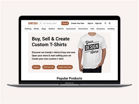 ShirtSea - Custom T-Shirt Printing Website Design And Case Study by Ismail Houman on Dribbble