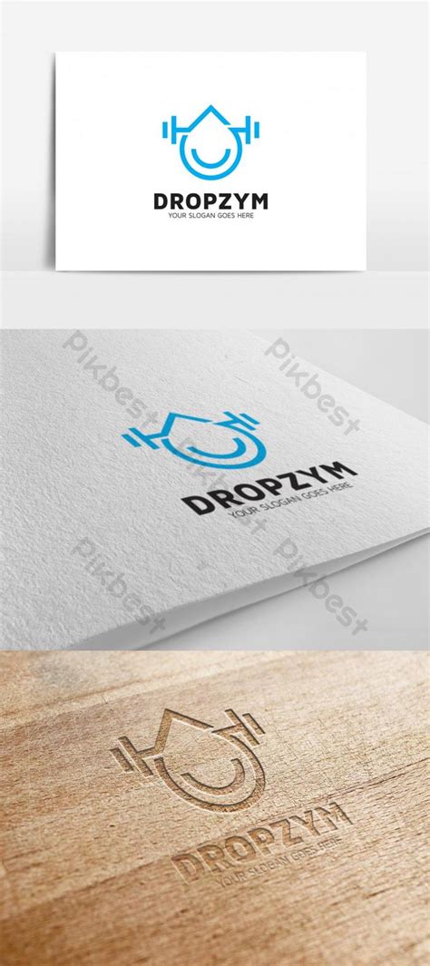 Drop Zym Fitness Logo Design Template | AI Free Download - Pikbest