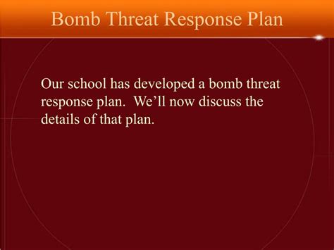 PPT - The Bomb Threat Response Plan PowerPoint Presentation, free download - ID:3774442