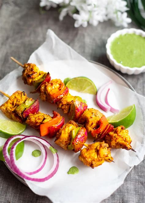 Easy Chicken Tikka Kebab - Piping Pot Curry