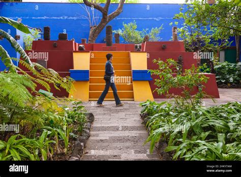 Frida Kahlo Museum, Coyoacan, Mexico City. North America Stock Photo ...