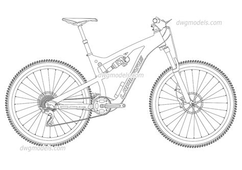 Mountain Bike Lapierre DWG, free CAD Blocks download