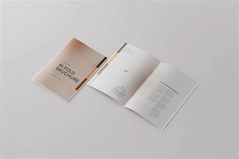 Bi-Fold Multiple Pages Brochure Mockups - Mockup Free