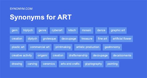 Another word for ART > Synonyms & Antonyms