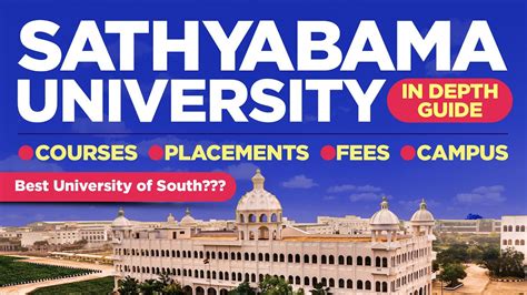 Sathyabama University | Sathyabama University Chennai |Eligibility |Fees|Campus |Placements ...