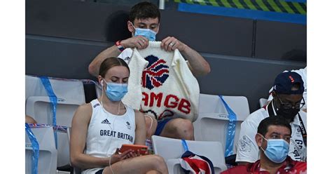 Tom Daley Seen Knitting in Stands at Tokyo Olympics | Photos | POPSUGAR ...