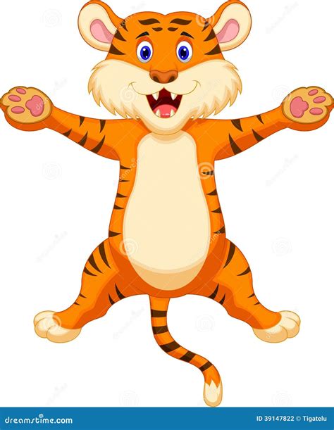 Happy Tiger Cartoon Stock Vector - Image: 39147822