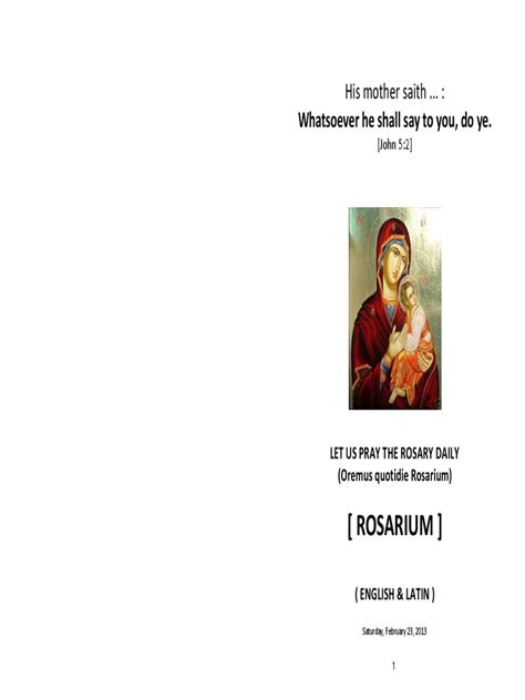 Rosary Booklet 14.pdf | Rosary | Latin