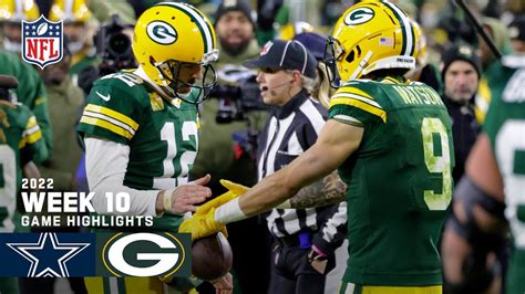 Dallas Cowboys vs. Green Bay Packers | 2022 Week 10 Game Highlights ...