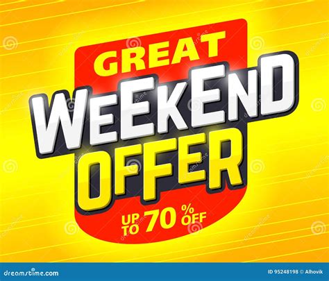 Great Weekend Special Offer Banner Stock Vector - Illustration of offer, market: 95248198