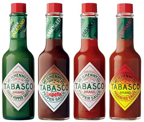 Tabasco Salsa - Juego de 4 sabores (60ml) - En caja | Jalapeno sauce ...