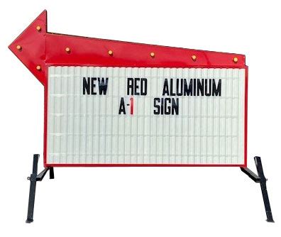 Model A-1 Portable Flashing Arrow Roadside Sign 4' tall by 8' long - S ...