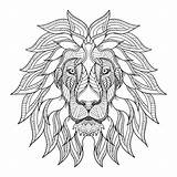 Coloring Pages Of Lions Face sketch template