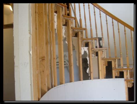 Sheetrock Installation Arched Ceiling and Spiral Staircase