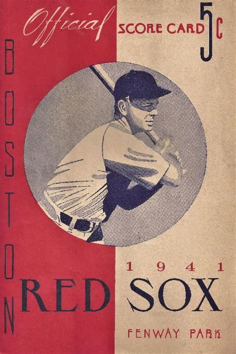 1941 BOSTON RED SOX Print Vintage Baseball Poster. Retro - Etsy