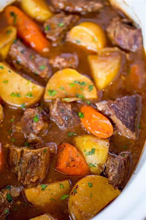 Ultimate Slow Cooker Beef Stew made with chuck roast, Yukon potatoes ...