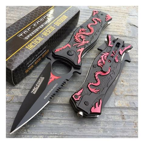 Personalized POCKET KNIVE for Men With Clip Knives Engraved DRAGON Red ...