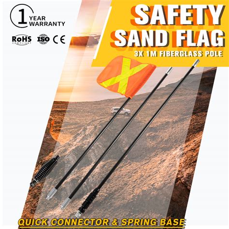 3M Sand Flag 4x4 4WD Off Road Recovery Simpson Desert Safety Flag Touring | eBay